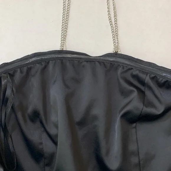 Gianni Bini Black Moire Halter/Strapless  Dress - Picture 6 of 9